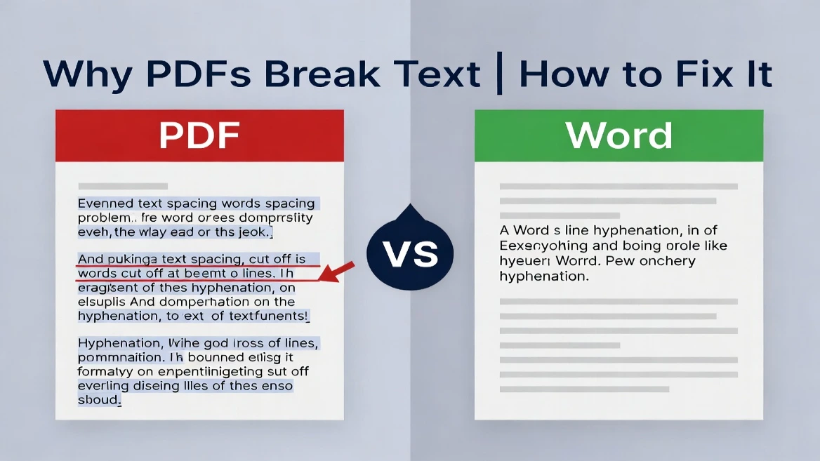 Why Copying from PDFs Creates Line Breaks